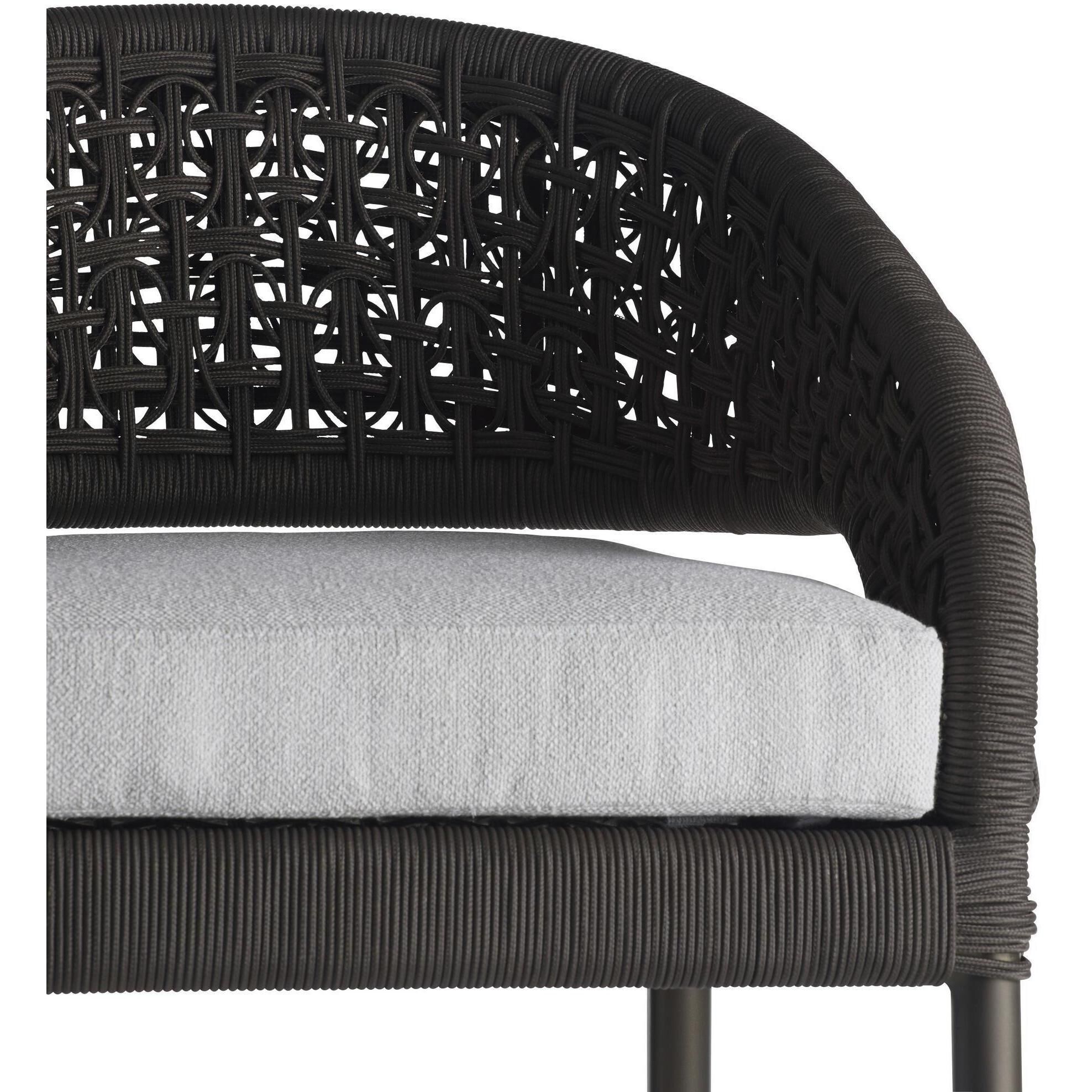 Juri 43.5 inch Porpoise and Charcoal Brown with Dark Gray Outdoor Bar Stool