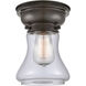 Aditi Bellmont LED 6.25 inch Oil Rubbed Bronze Flush Mount Ceiling Light in Clear Glass, Aditi