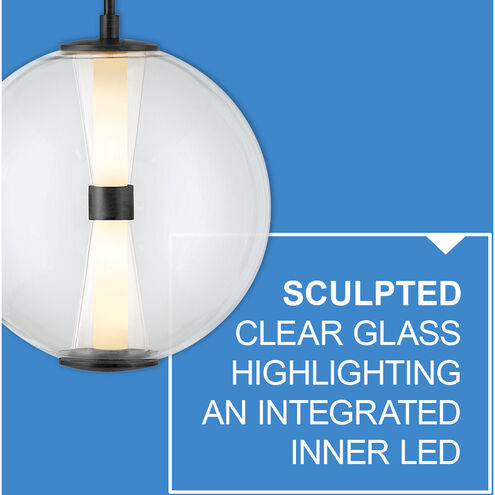 Elin LED 14 inch Black Pendant Ceiling Light