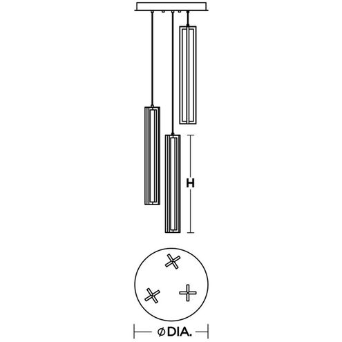 Cass LED 18 inch Satin Nickel Pendant Ceiling Light