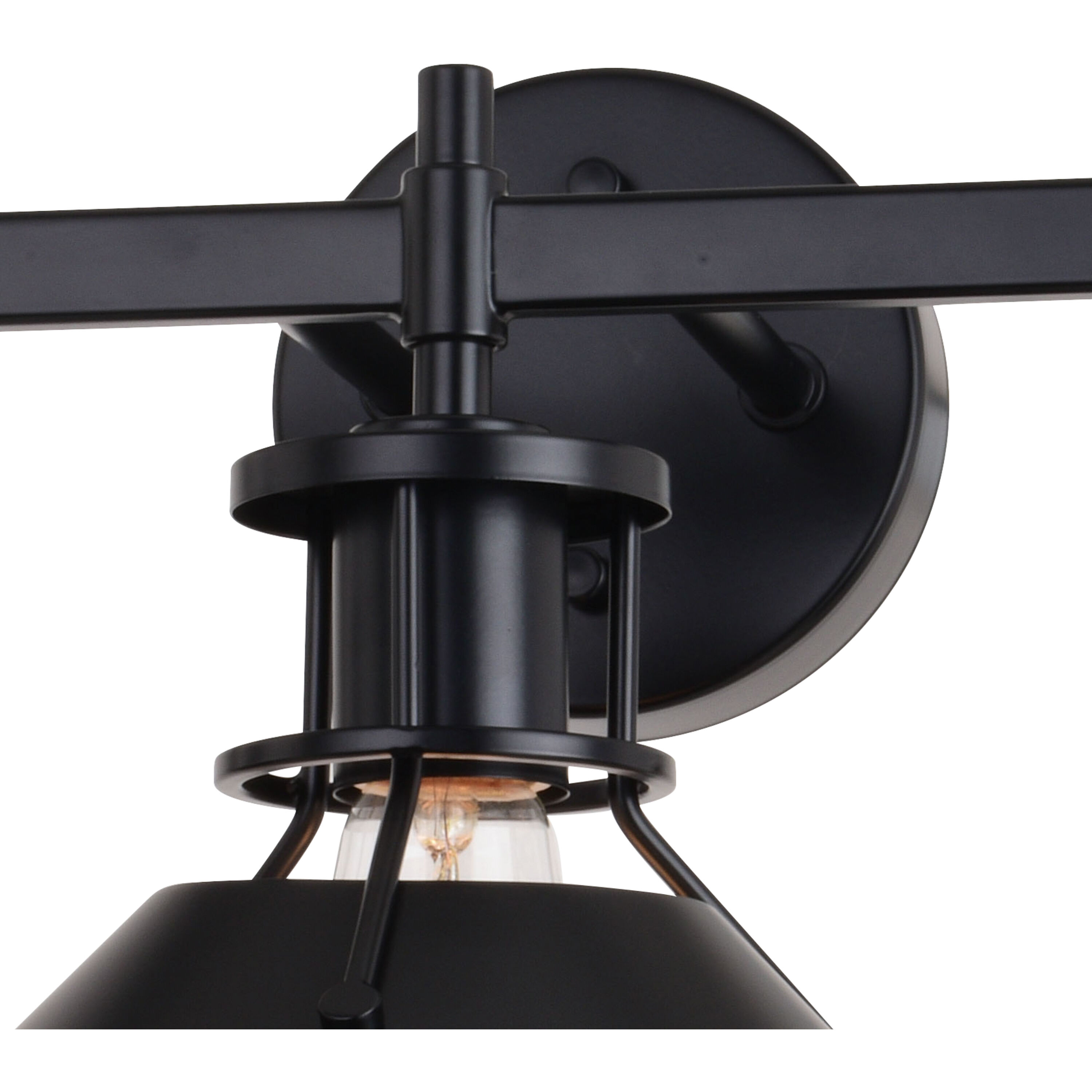 Canton LED 29 inch Black and Matte White Bathroom Light Wall Light in 3