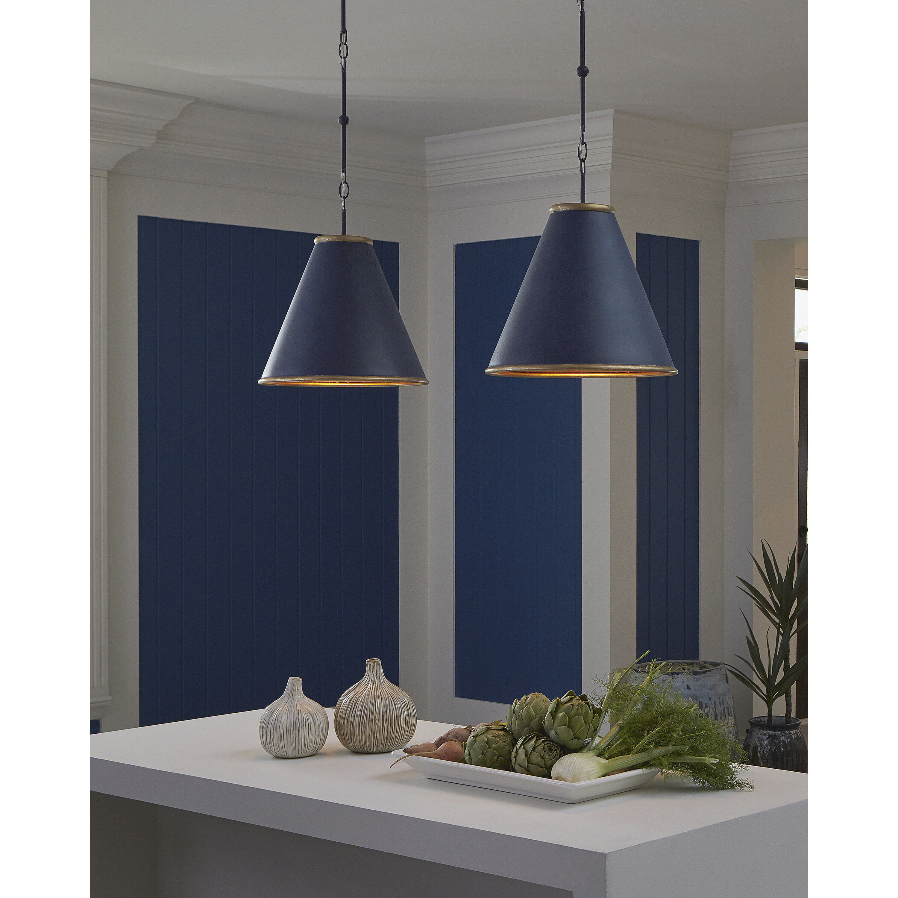 Large blue pendant light outlet