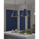 Pierrepont 1 Light 22 inch Hiroshi Dark Blue and Contemporary Gold Leaf Pendant Ceiling Light, Large