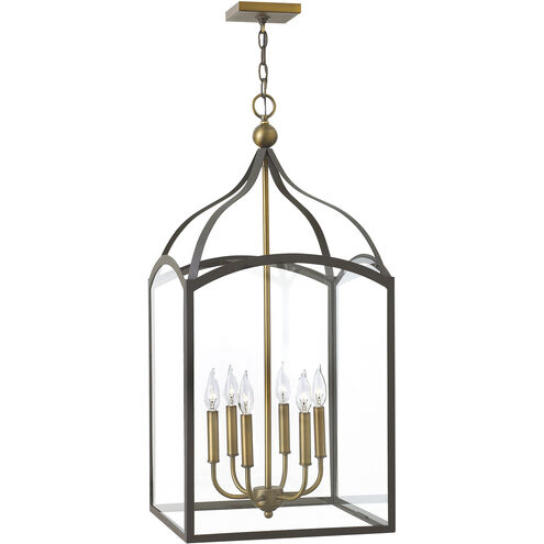 Clarendon 6 Light 16 inch Bronze with Heirloom Brass Indoor Foyer Light Ceiling Light