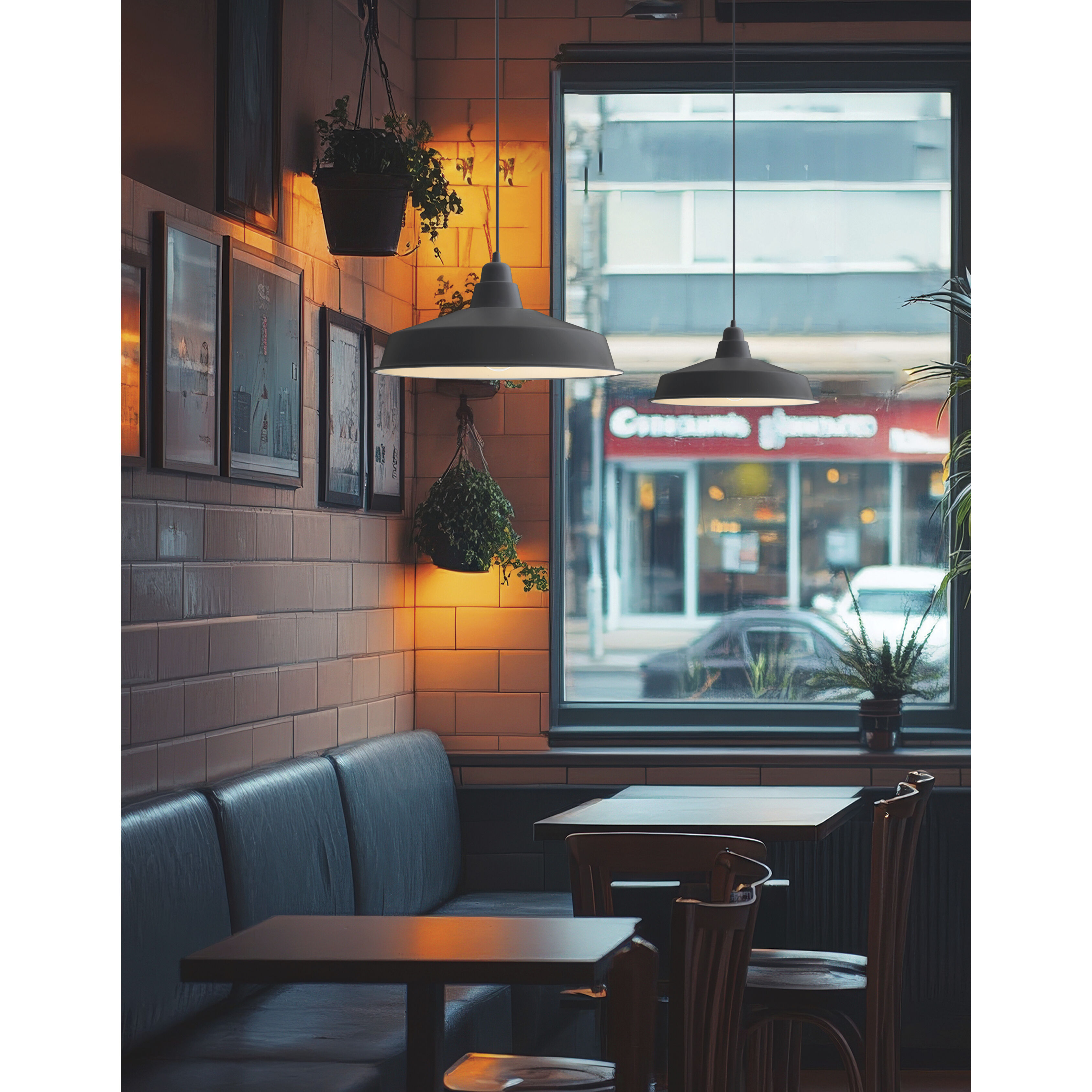 Olya LED 16 inch Matte Black Pendant Ceiling Light