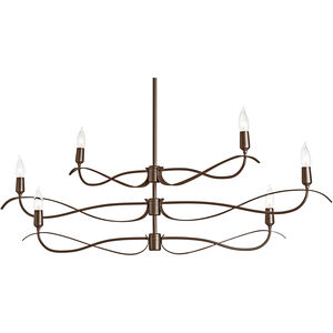 Willow 6 Light 43.5 inch Ink Chandelier Ceiling Light, Small
