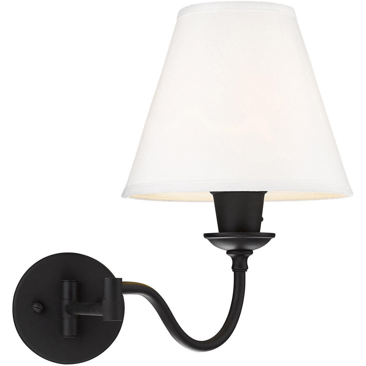 Ridgedale 25 inch 100.00 watt Black Swing Arm Wall Lamp Wall Light