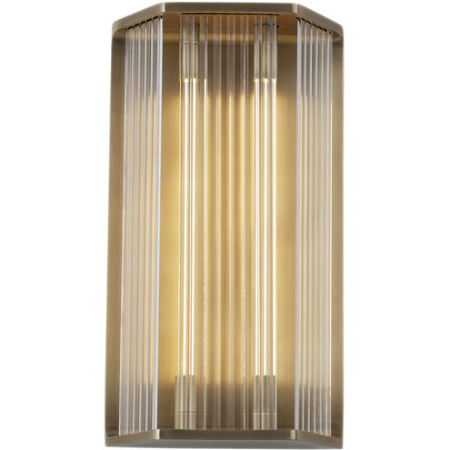 Sabre LED 8.63 inch Vintage Brass Bath Vanity Light Wall Light