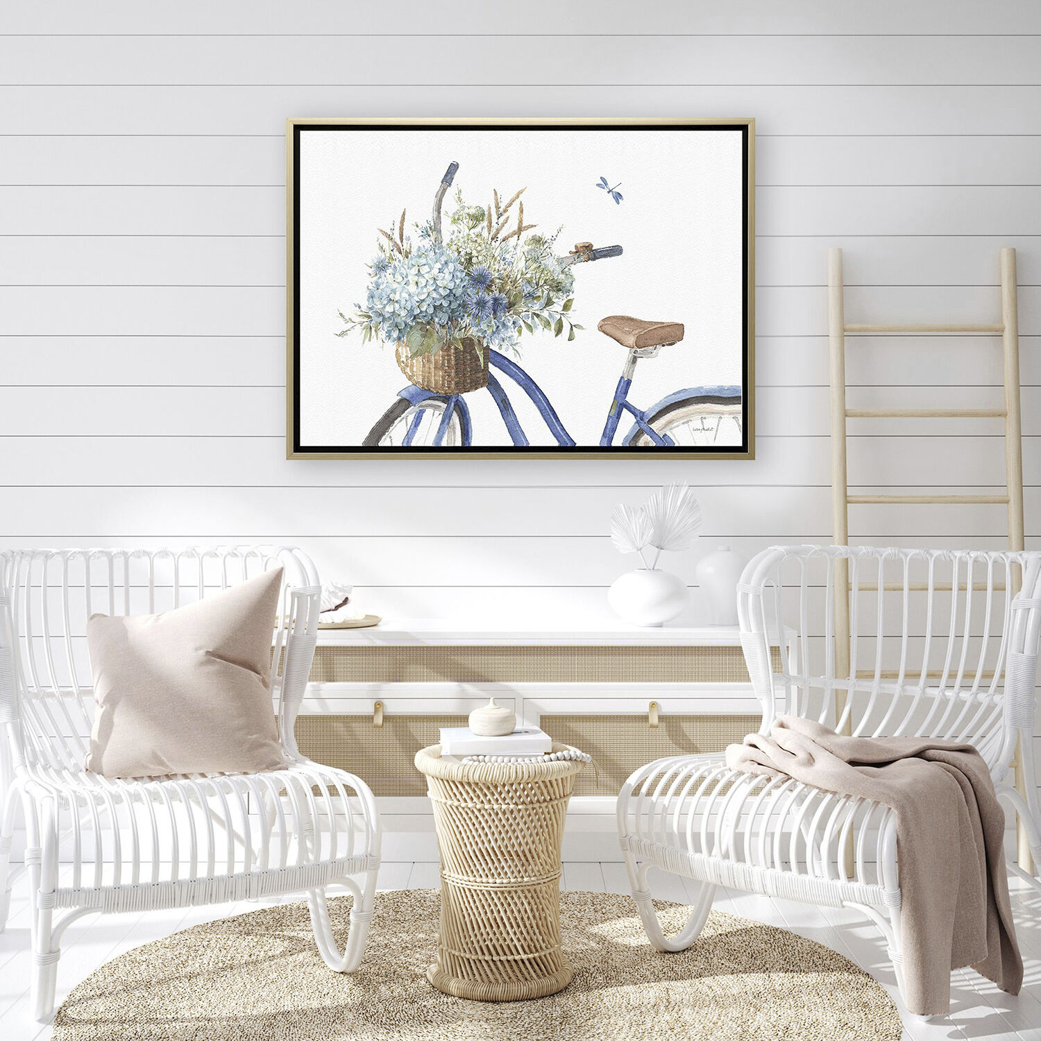 Farmhouse Blue and Green and Brown and Gray Canvas, Propac