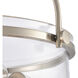 Wentworth 3 Light 17 inch Brushed Nickel Semi Flush Mount Ceiling Light