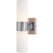ML 2 Light 5 inch Chrome Wall Sconce Wall Light