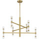 Kingsburg 12 Light 32 inch Warm Brass Chandelier Ceiling Light
