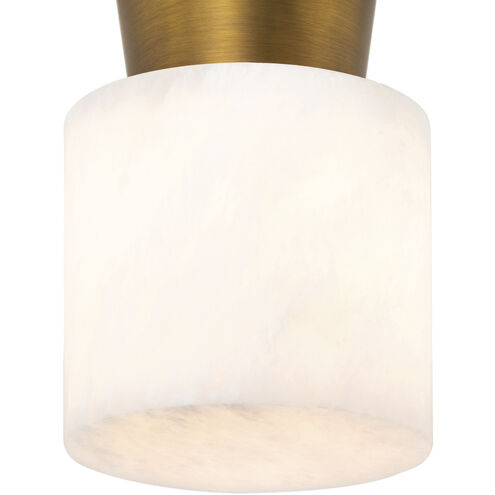 Hazel LED 5.75 inch Natural Brass Flush Mount Ceiling Light