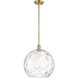 Ballston Athens Water Glass 1 Light 14 inch Satin Gold Pendant Ceiling Light