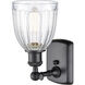 Ballston Brookfield 1 Light 6 inch Matte Black Sconce Wall Light in Clear Glass, Ballston
