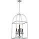 Davidson 4 Light 14 inch Matte Black with Polished Chrome Pendant Ceiling Light