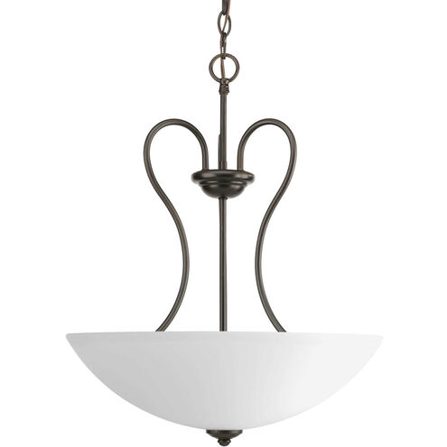 Heart 3 Light 18 inch Antique Bronze Inverted Pendant Ceiling Light