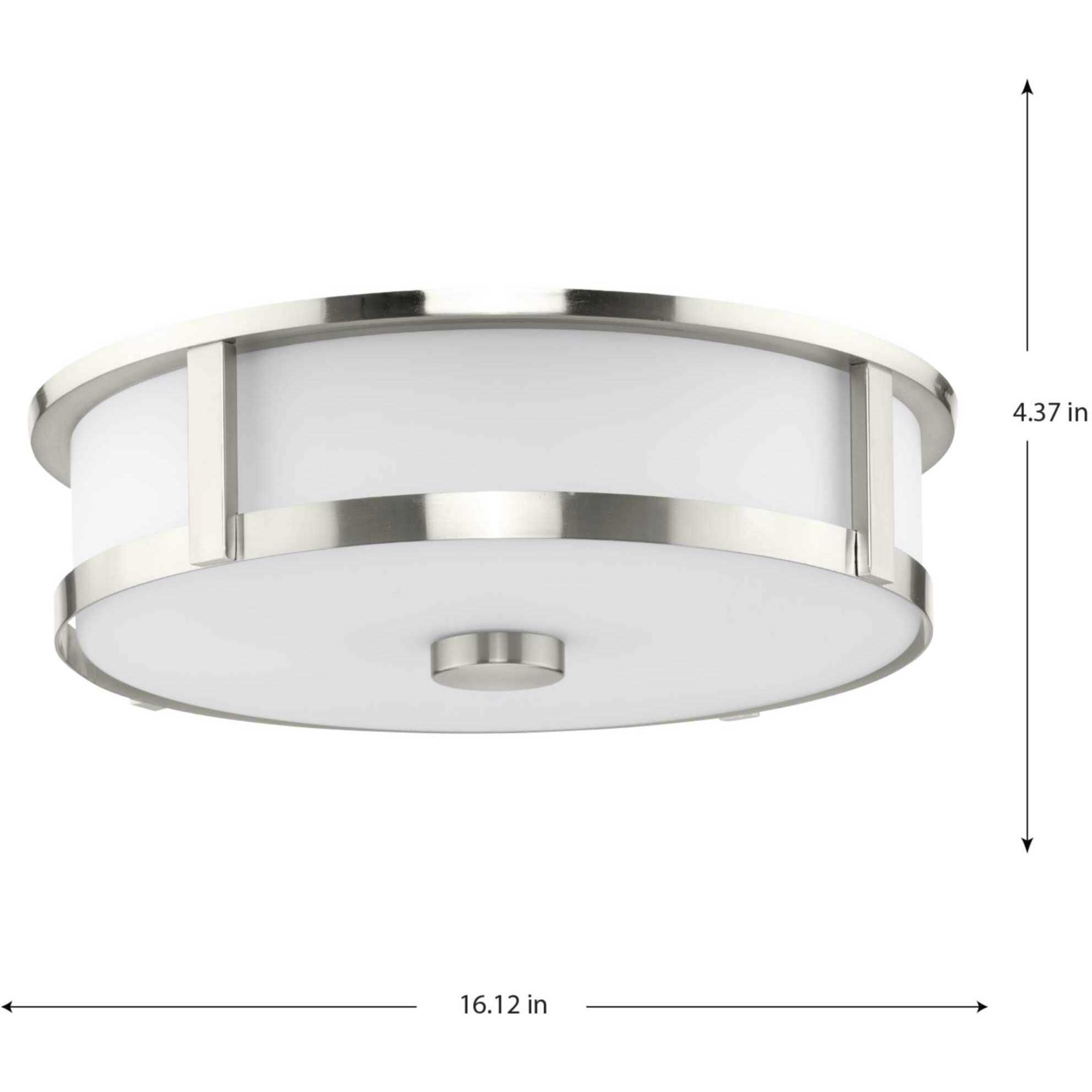 Gilliam LED 16.12 inch Brushed Nickel Flush Mount Ceiling Light