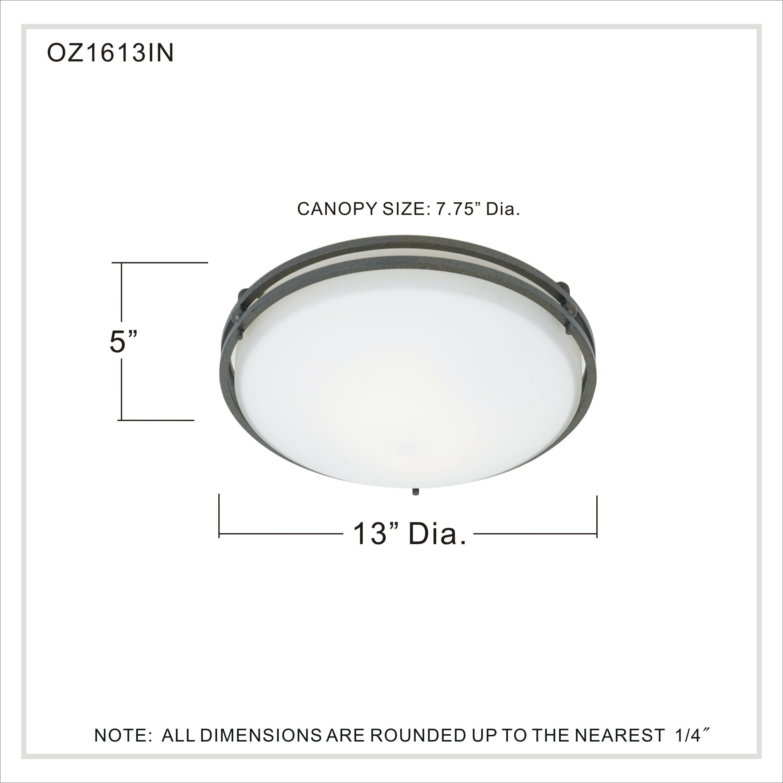 Ozark 2 Light 13 inch Iron Gate Flush Mount Ceiling Light