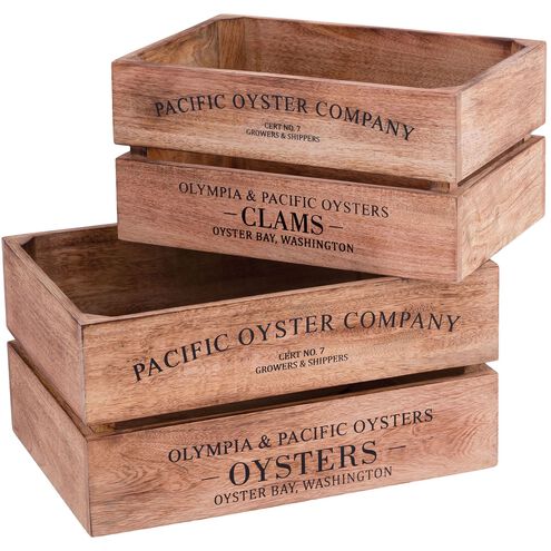 Pacific Oyster Co 16 X 11 inch Natural with Black Box