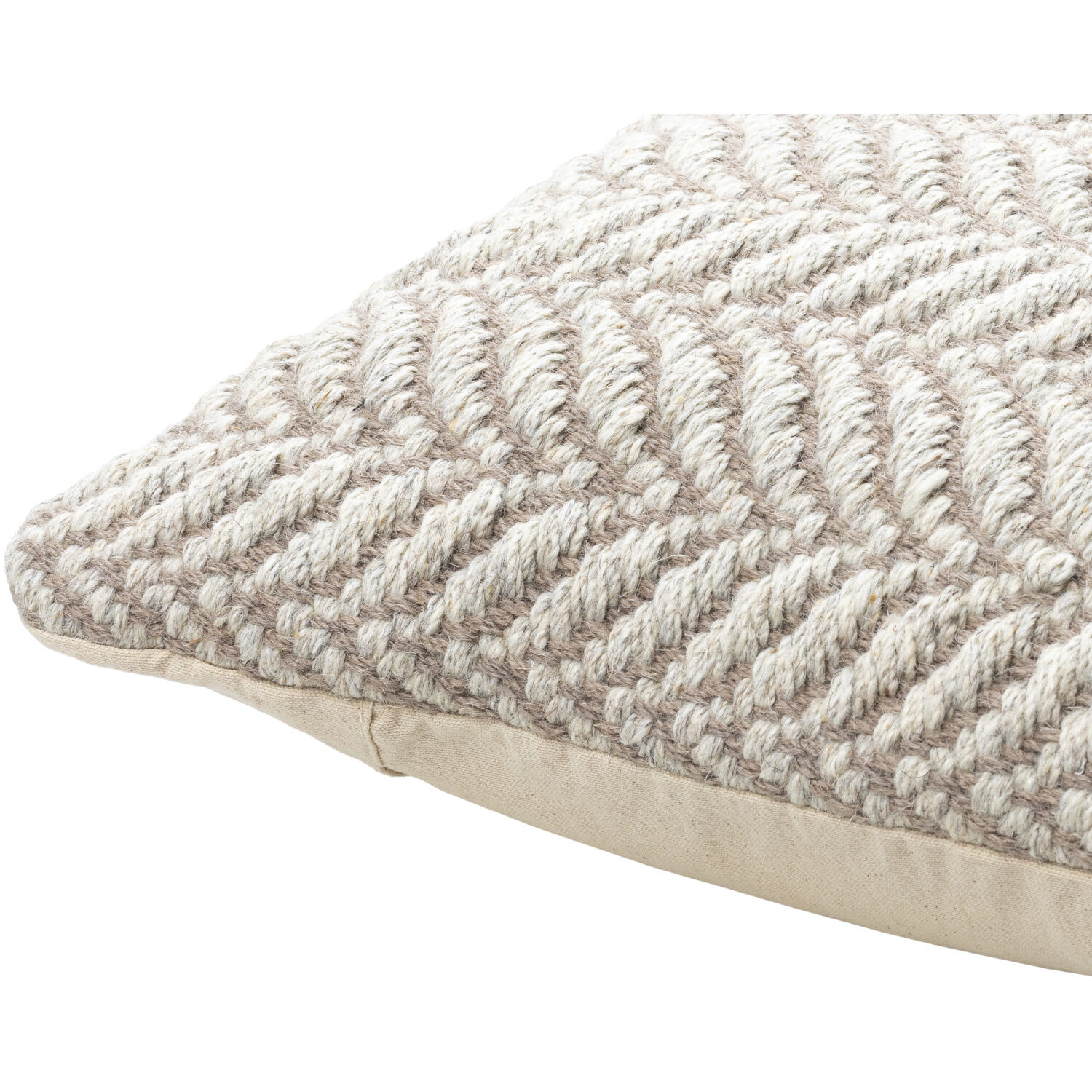 Jhansi 20 X 20 inch Ivory/Pearl/Ash Accent Pillow