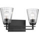 Lyna 2 Light 16 inch Matte Black Vanity Wall Light