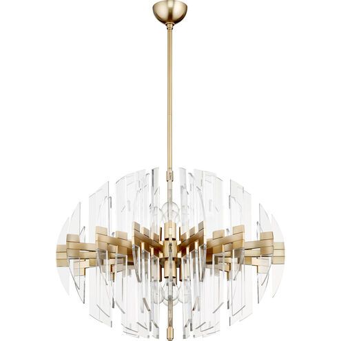 Zion 8 Light 31 inch Aged Brass Chandelier Ceiling Light