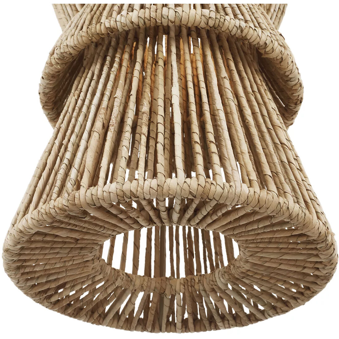 Chapman & Myers Antigua LED 11 inch Antique-Burnished Brass and Natural Abaca Pendant Ceiling Light