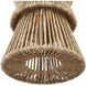 Chapman & Myers Antigua LED 11 inch Antique-Burnished Brass and Natural Abaca Pendant Ceiling Light