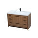 Wyatt 48 X 22 X 34 inch Walnut Brown Vanity Sink Set