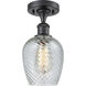 Ballston Salina 1 Light 5 inch Matte Black Semi-Flush Mount Ceiling Light, Ballston