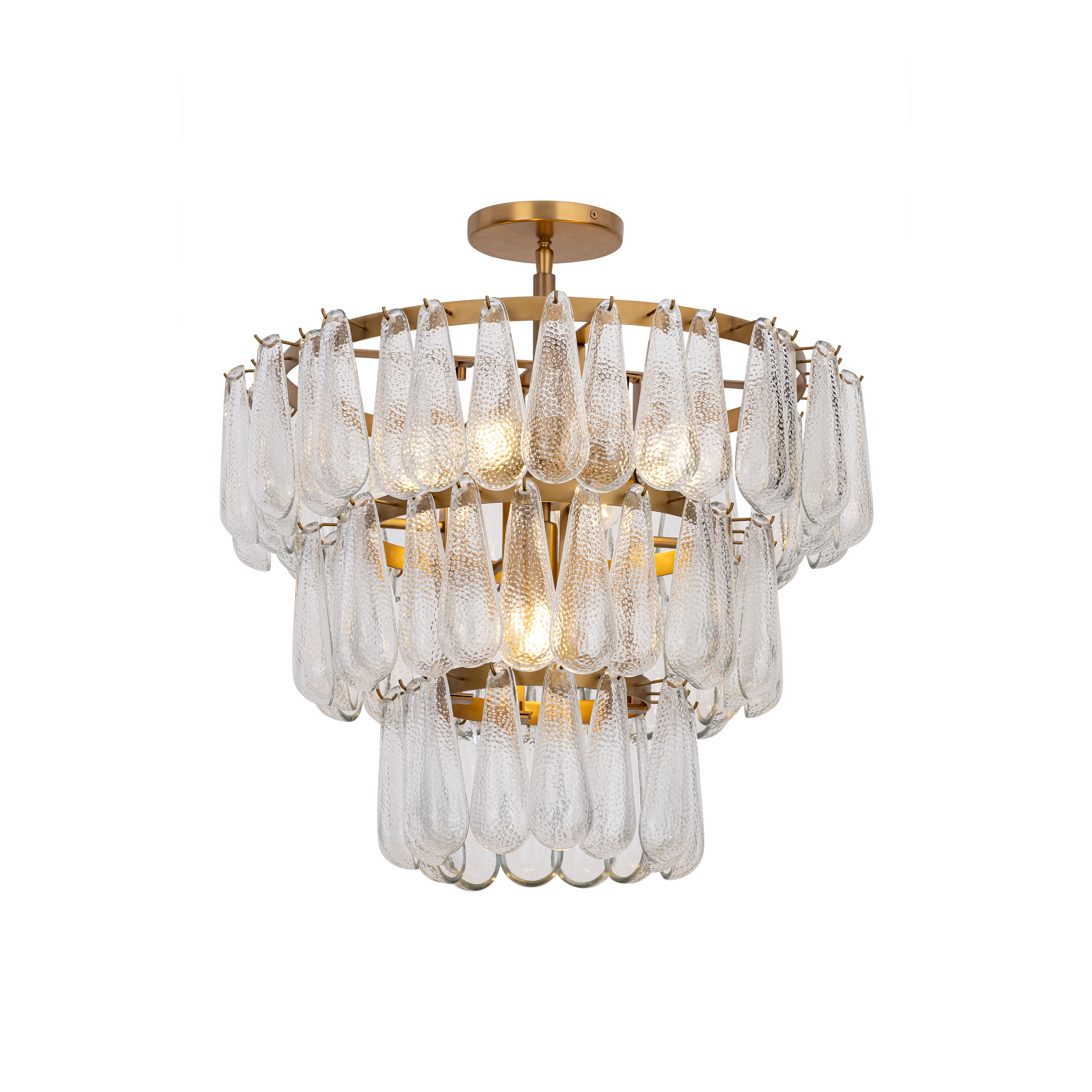 Vionne 5 Light 21.5 inch Legacy Brass Semi-Flush Mount Ceiling Light