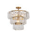 Vionne 5 Light 21.5 inch Legacy Brass Semi-Flush Mount Ceiling Light