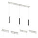 Forest LED 46 inch Brushed Nickel Linear Chandelier Ceiling Light in Matte Black Steel
