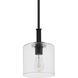 Melina 1 Light 6.75 inch Matte Black Pendant Ceiling Light