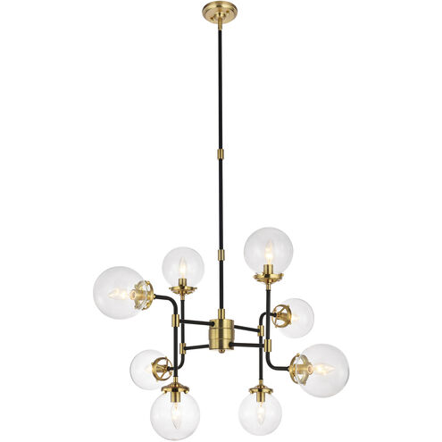 Ronan 8 Light 22 inch Gold and Black Chandelier Ceiling Light