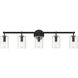 Hailie 5 Light 35 inch Flat Black Vanity Light Wall Light