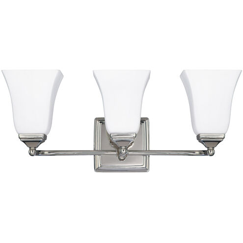 Cade 3 Light 20 inch Polished Nickel Vanity Light Wall Light