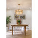 Ashburn 6 Light 28 inch Warm Brass and Rope Pendant Ceiling Light