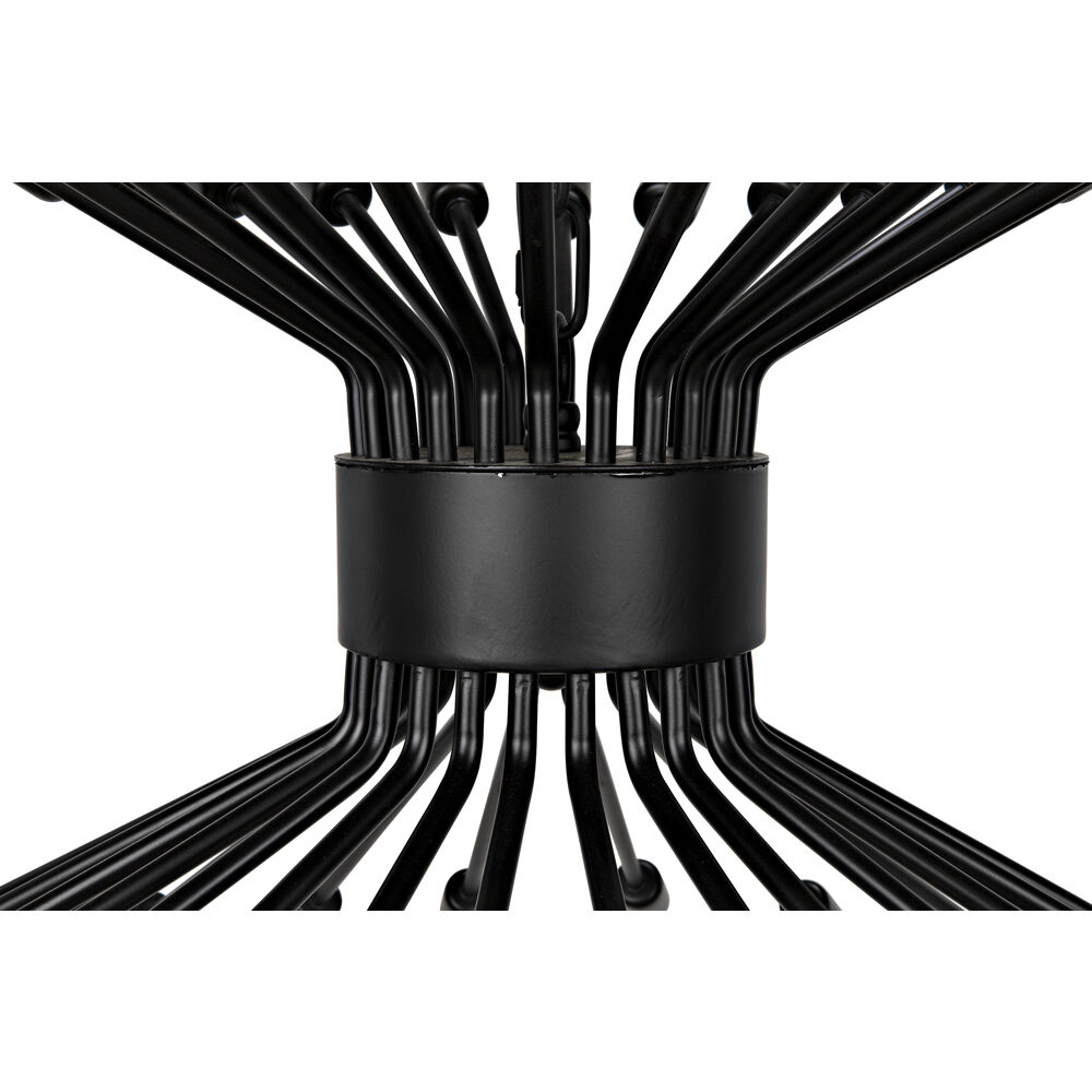 Mancini 48 Light 36 inch Matte Black Chandelier Ceiling Light
