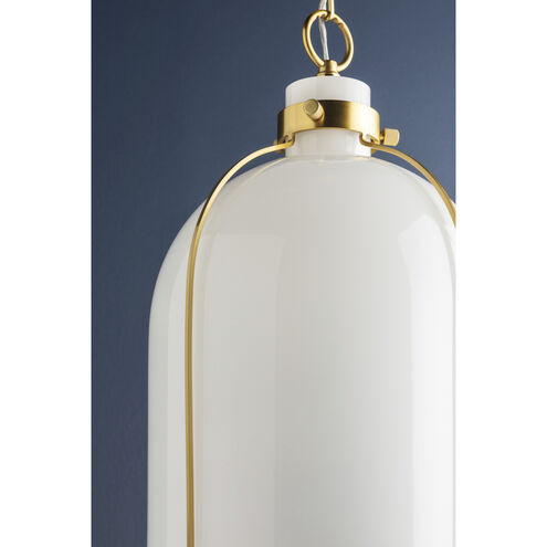 Eldridge 1 Light 14 inch Aged Brass Pendant Ceiling Light