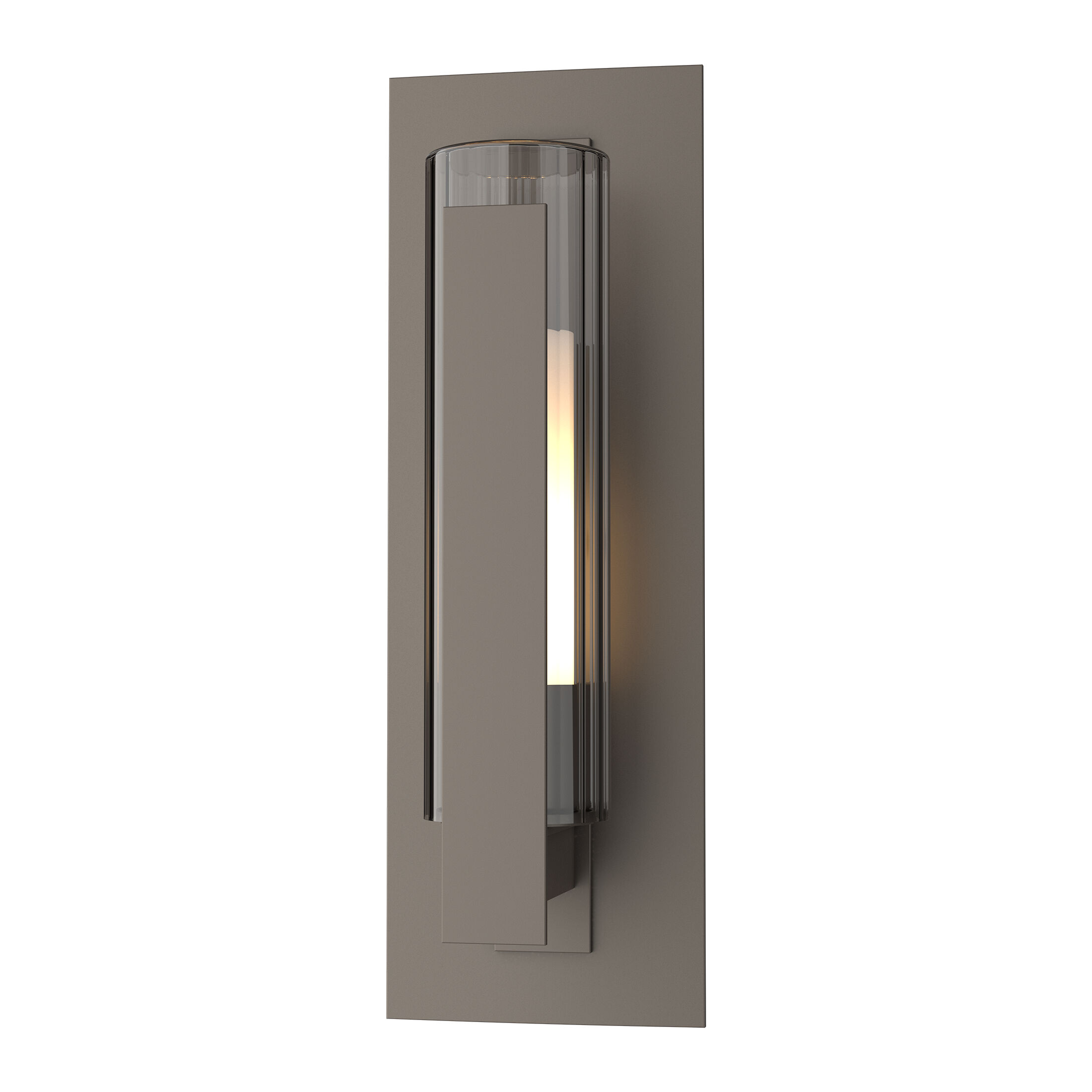 Vertical Bar 1 Light 15 inch Coastal Dark Smoke Outdoor Sconce, Small