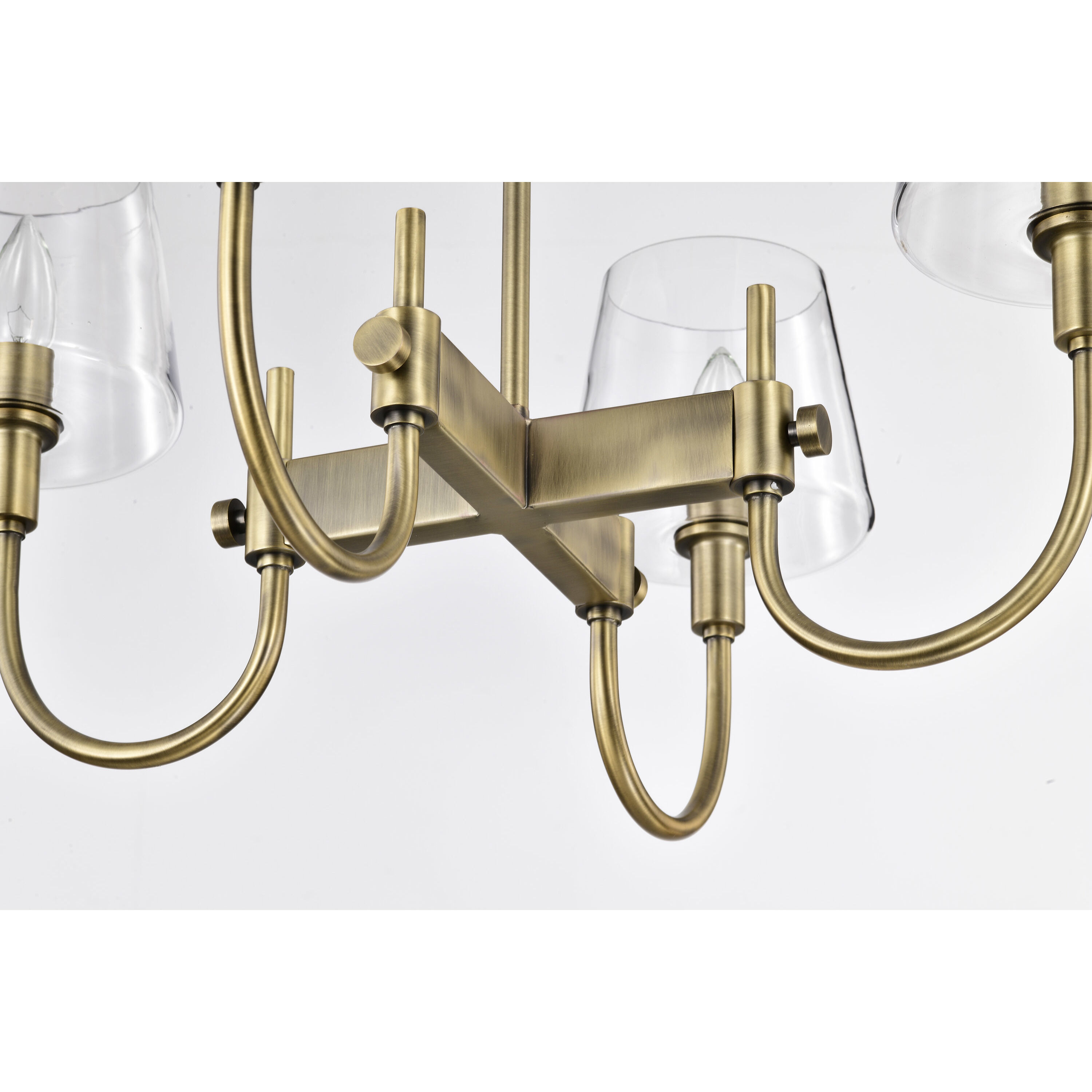 Brookside 4 Light 24 inch Vintage Brass Chandelier Ceiling Light