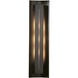 Gallery 3 Light 7.1 inch Dark Smoke ADA Sconce Wall Light in Ivory Art
