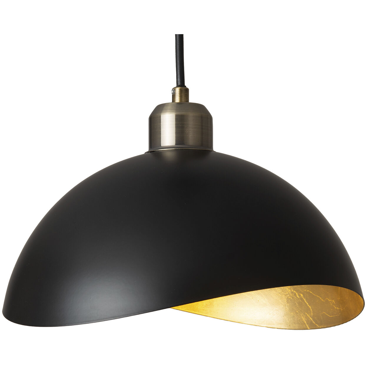Luna Bella LED 10 inch Matte Black and Weathered Brass Pendant Ceiling Light