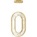 Bjoux LED 19 inch Brass Down Chandelier Ceiling Light