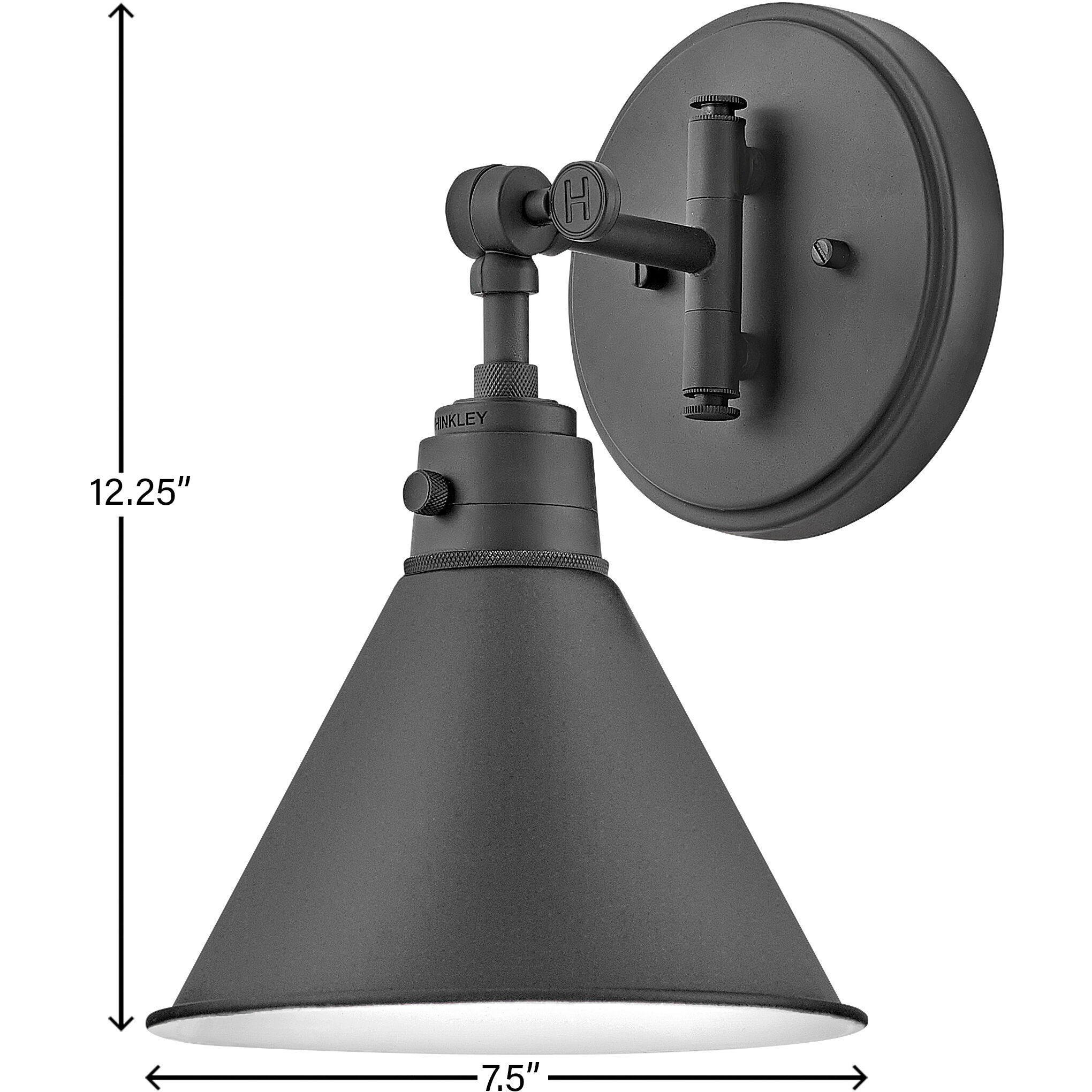 Hinkley Arti 3691BK Wall Sconce Light Black