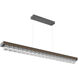 Tessera LED 62.6 inch Graphite with Nutmeg Linear Chandelier Ceiling Light