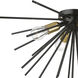 Tribeca 4 Light 25 inch Shiny Black with Polished Brass Accents Flush Mount Ceiling Light, Large