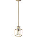 Quadra 1 Light 8 inch Olde Brass and Bronze Pendant Ceiling Light